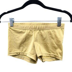 Balera Metallic Booty Shorts Girls LC Youth 14 Gold Dance Low Rise